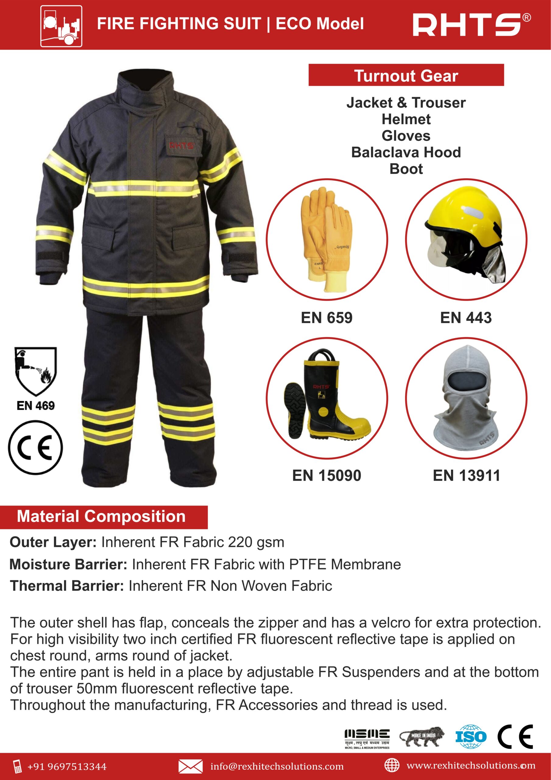 Fire Fighting Suit - ECO Model - Rex Hi-Tech Solutions